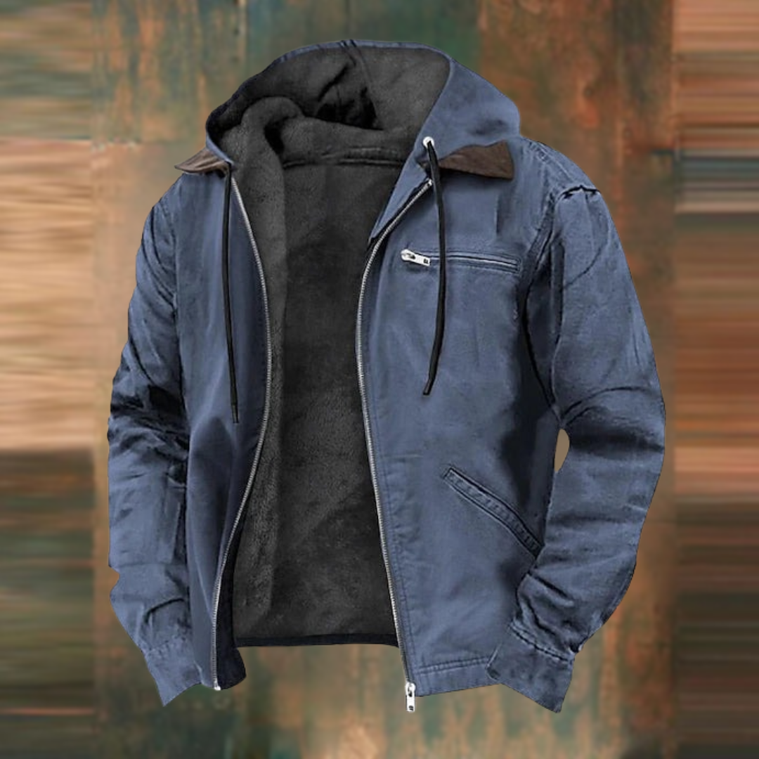 Jacke in Braun und Blau - Ansicht 2