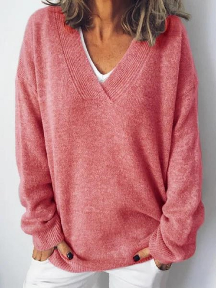 Strickpullover aus Kaschmirmix mit V-Ausschnitt - Ansicht 4