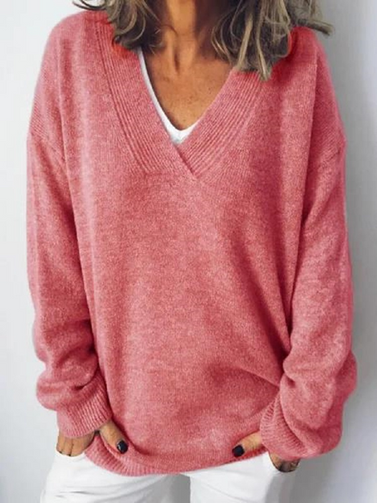 Strickpullover aus Kaschmirmix mit V-Ausschnitt - Ansicht 4