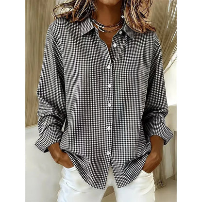 Bluse mit Knopfleiste in Hellblau - Ansicht 4