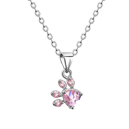 Roségold Pfoten Schmuckset