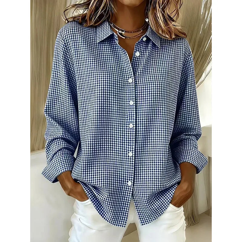Bluse mit Knopfleiste in Hellblau - Ansicht 6
