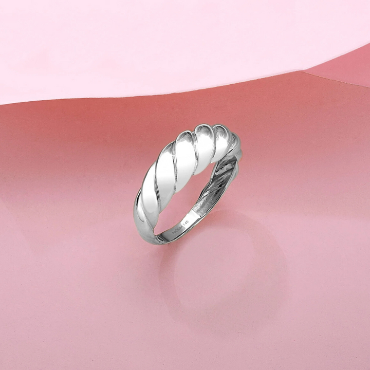Croissant Ring | Weißgold