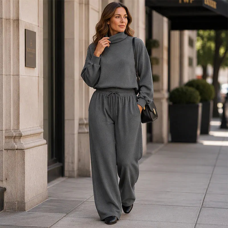 Rollkragenpullover mit Rollkragen in Grau