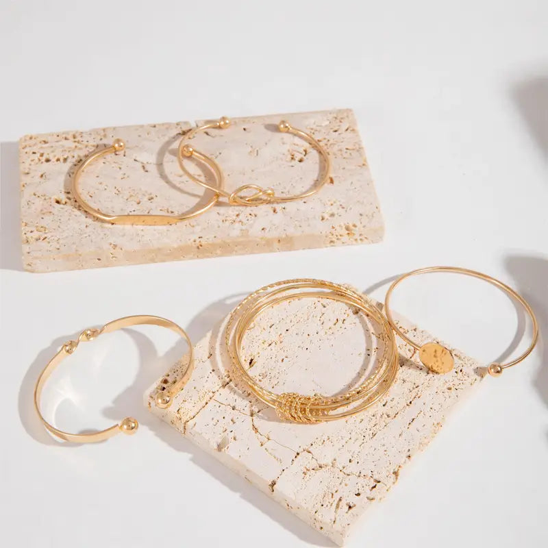Armband-Set Eleganz mit Knoten | Gold
