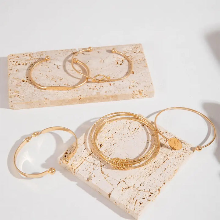 Armband-Set Eleganz mit Knoten | Gold