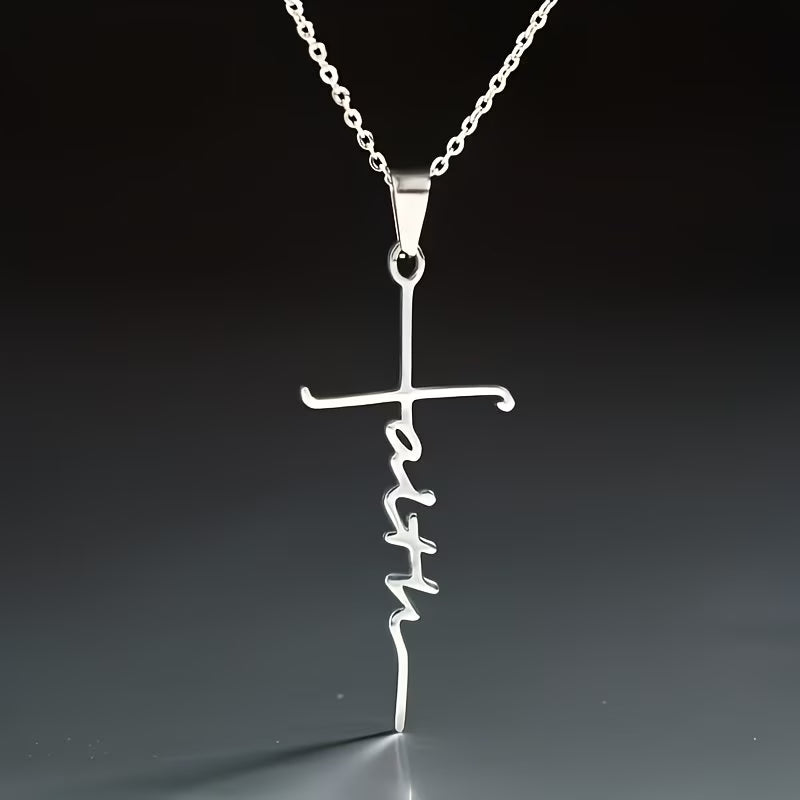 Elegante Kreuz-Anhänger-Halskette