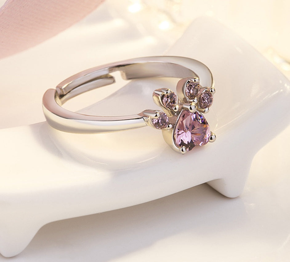 Roségold Pfoten Schmuckset