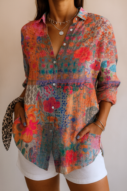 Bluse mit Taschen in Pink (Almost Sold Out - Ansicht 2