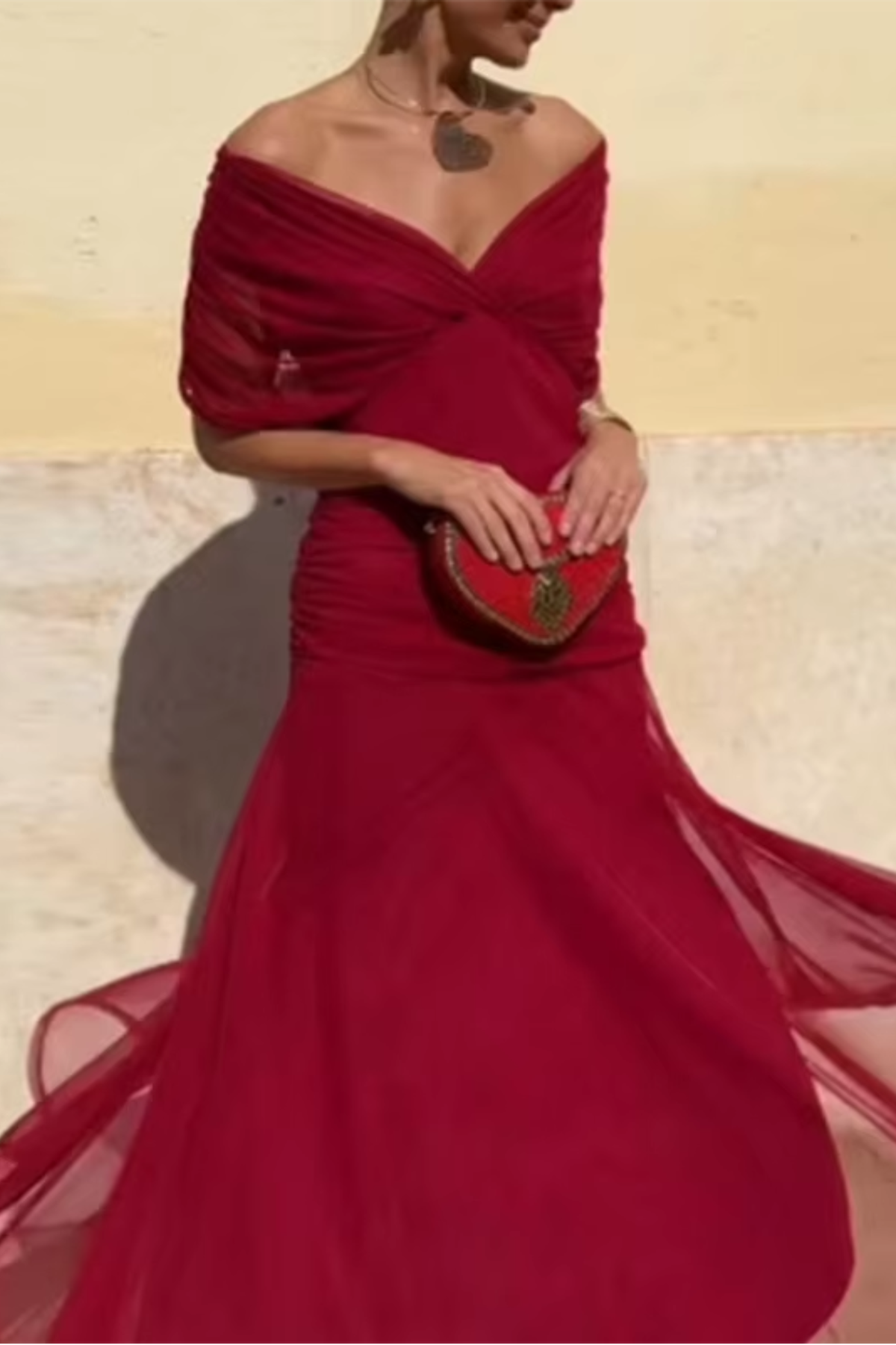 Maxikleid in Grün und Rot - Ansicht 8