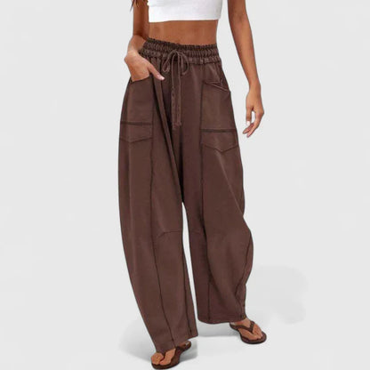 Stoffhose in Weiss und Schwarz und Braun - Ansicht 5