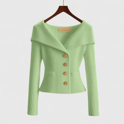 Strickjacke in Gelb und Rot - Ansicht 4
