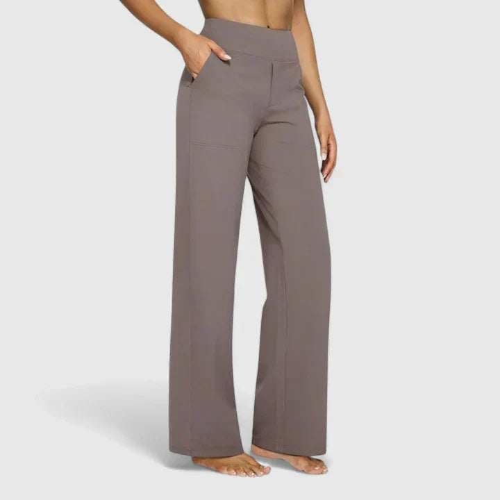 Stoffhose in Taupe und Grau