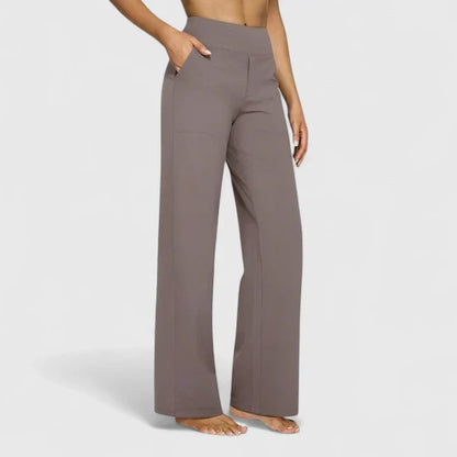 Stoffhose in Taupe und Grau