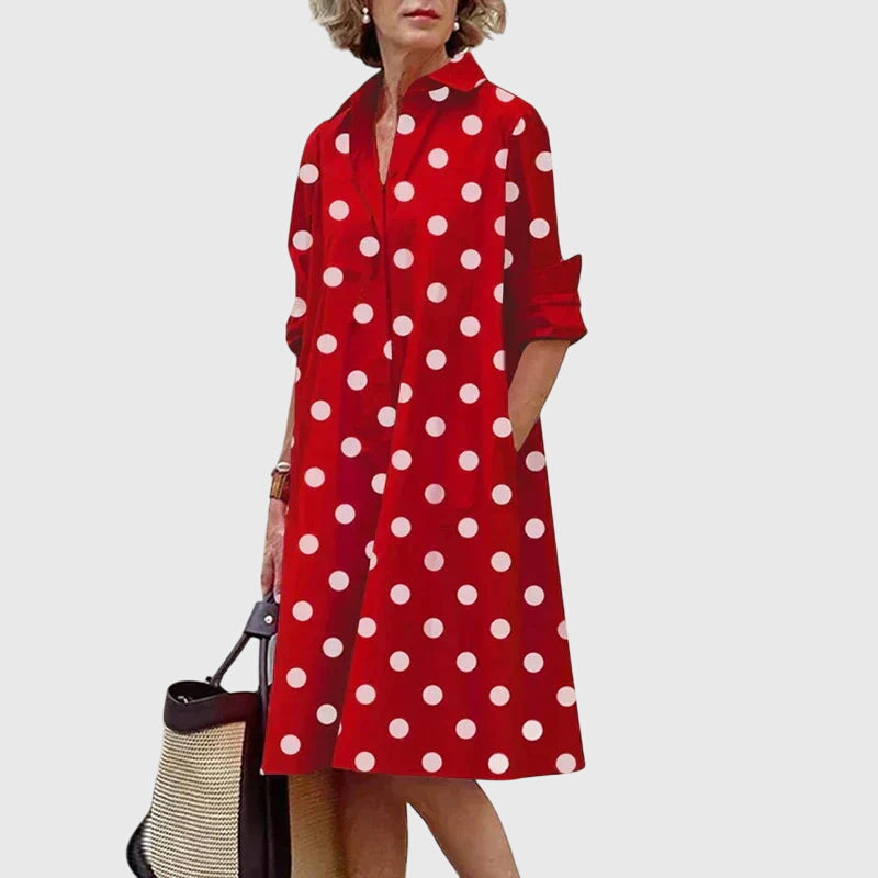 Kleid mit Taschen in Rot - Ansicht 5