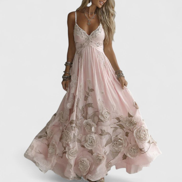 Kleid mit Stickerei in Weiss - Ansicht 4