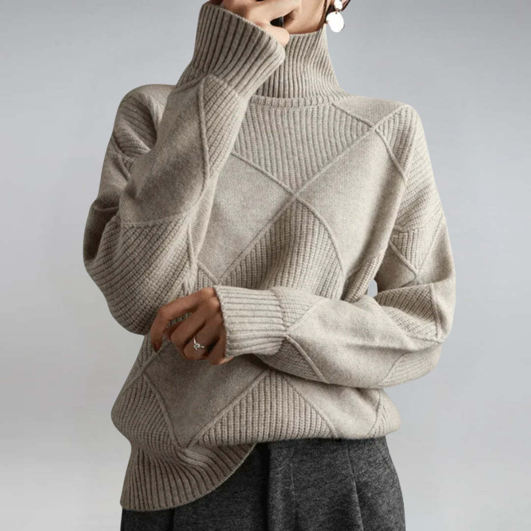 Rollkragenpullover aus Kaschmirmix mit Rollkragen - Ansicht 3