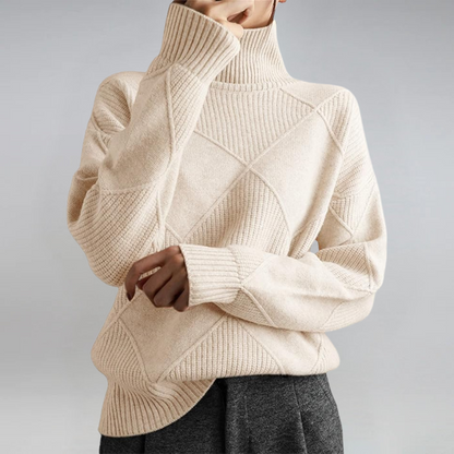 Rollkragenpullover aus Kaschmirmix mit Rollkragen - Ansicht 4