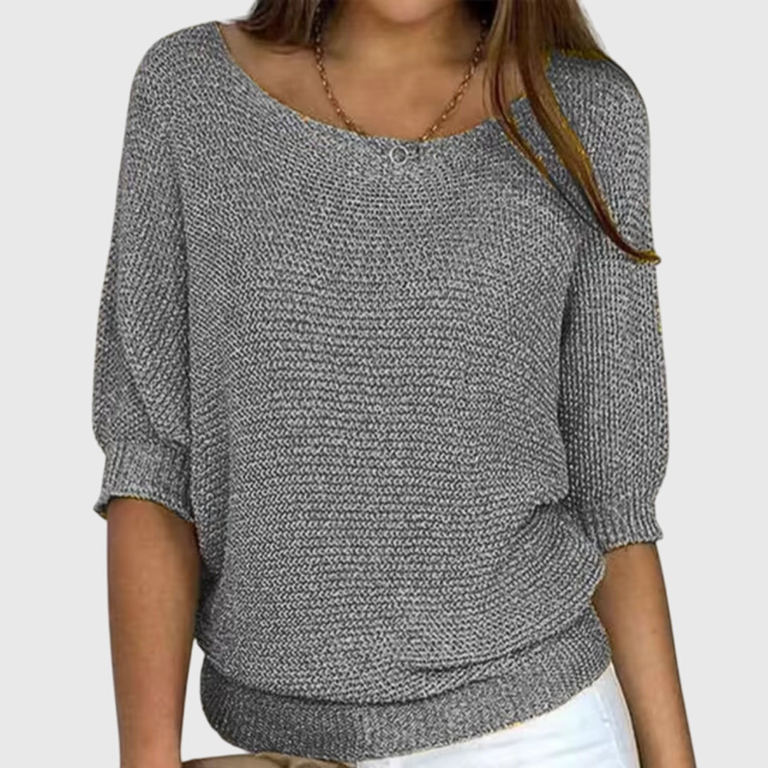 Strickpullover in Beige und Rot - Ansicht 7