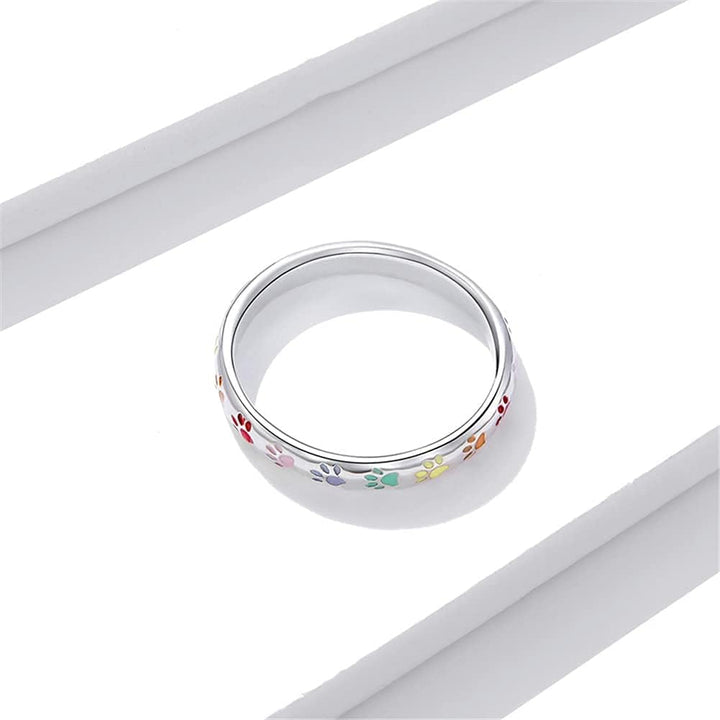 Sterlingsilber Ring mit Pfoten Design