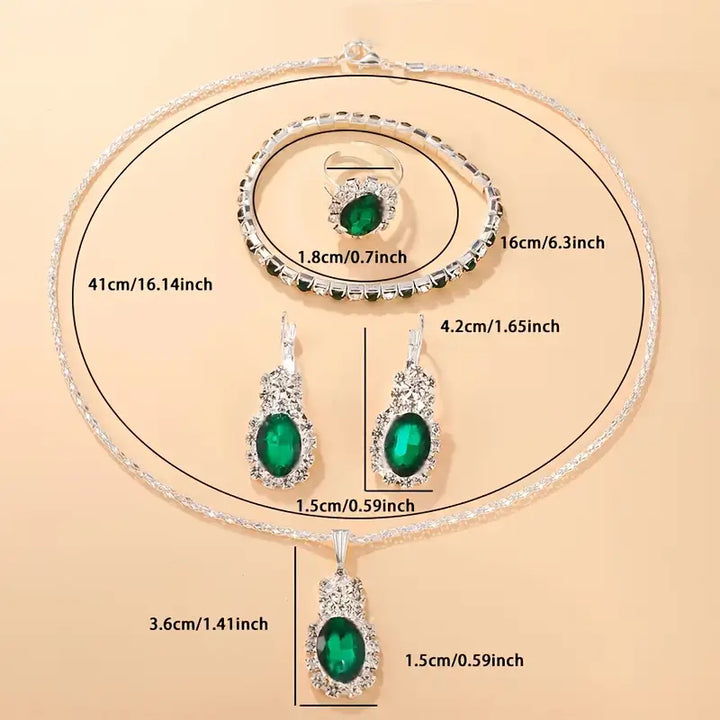 Seloria Grevalyn Schmuckset | Weißgold