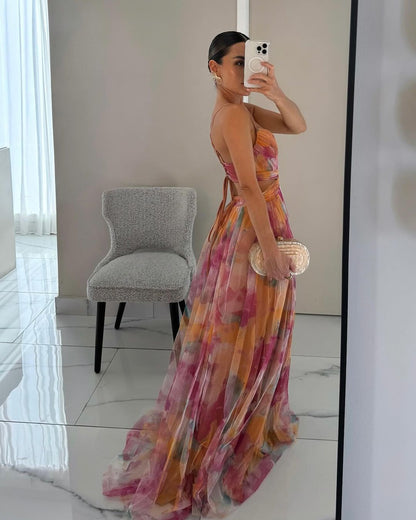 Kleid in Orange und Grün - Ansicht 4