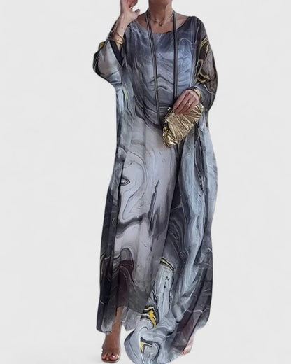 Kleid in Blau und Grau - Ansicht 2