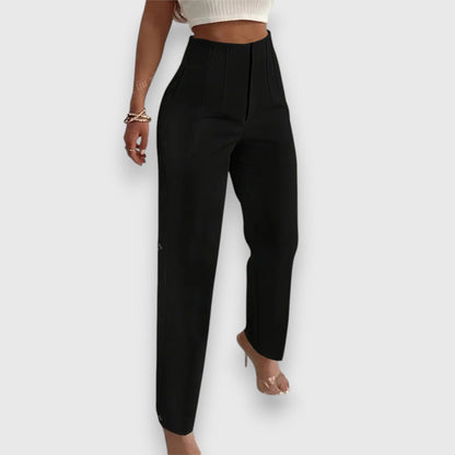 Stoffhose in Beige und Schwarz - Ansicht 3