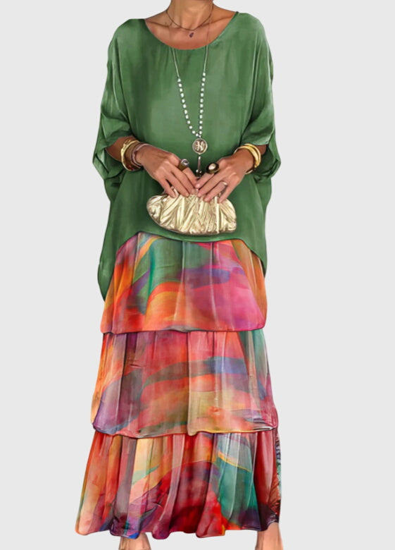 Kleid in langer Form in Multicolor - Ansicht 6
