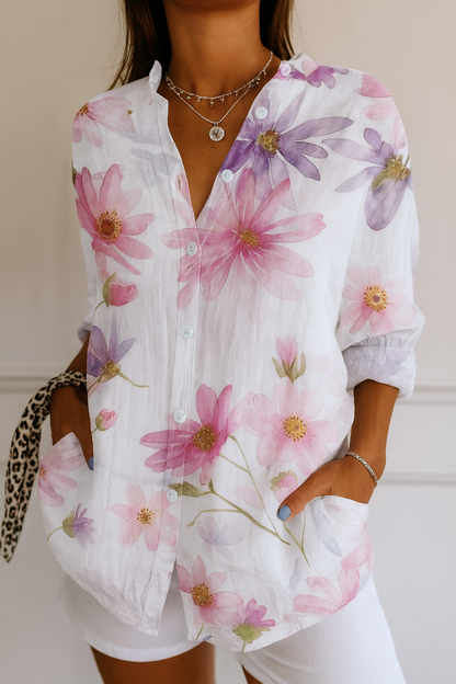 Bluse mit Taschen in Pink (Almost Sold Out - Ansicht 4