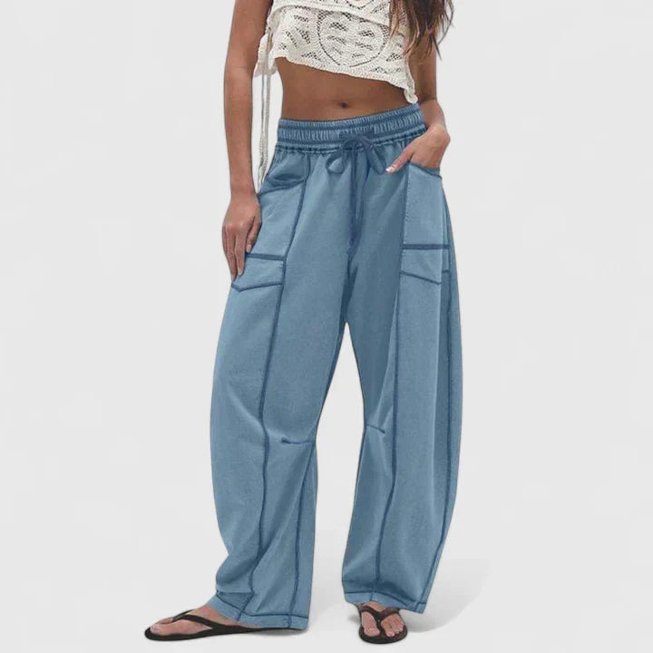 Stoffhose in Weiss und Schwarz und Braun - Ansicht 6