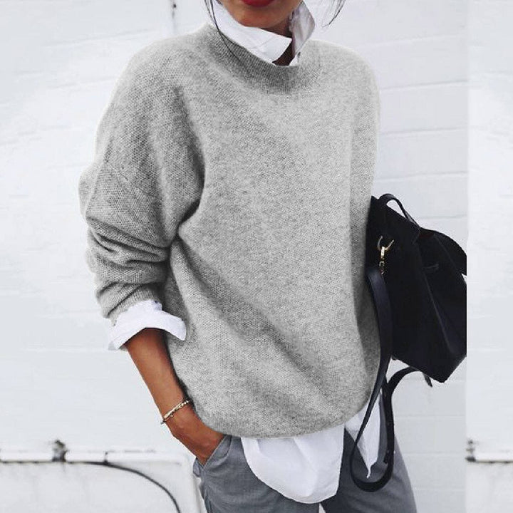 Strickpullover aus Kaschmirmix in Khaki - Ansicht 4