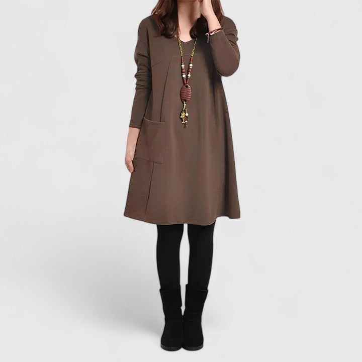Kleid mit Taschen in Gelb - Ansicht 5