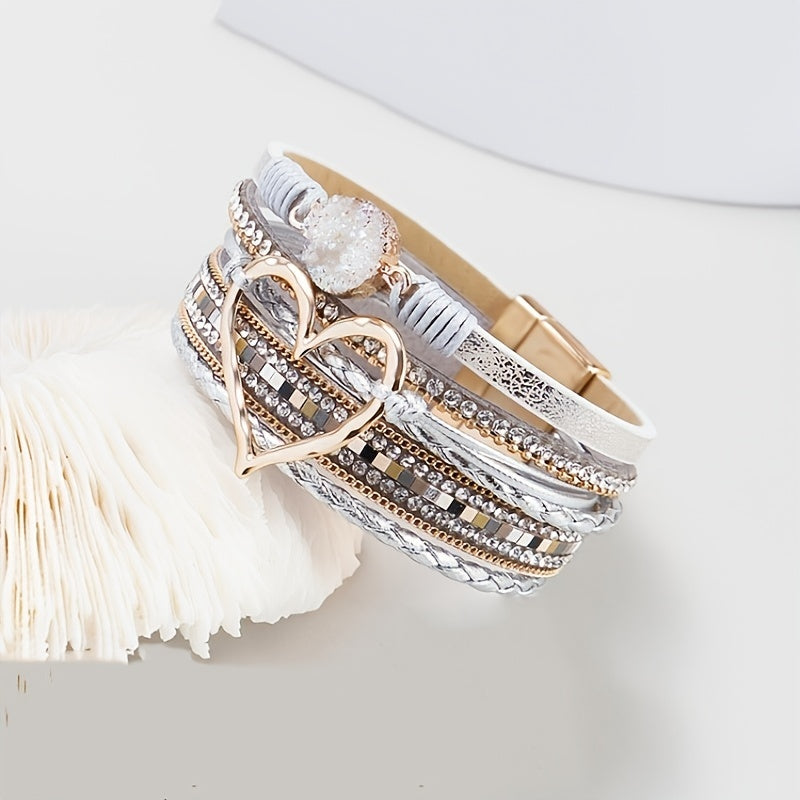 Boho Mehrlagiges Lederarmband