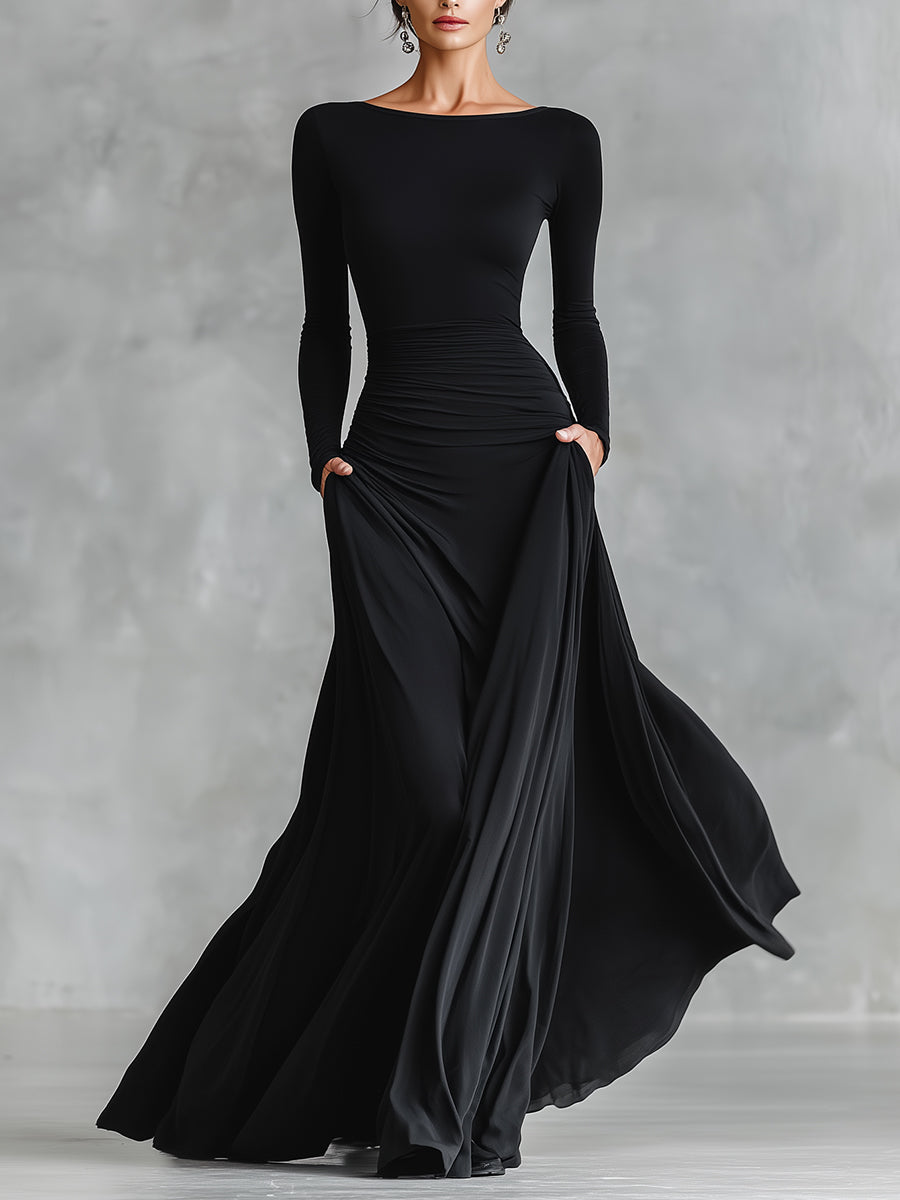 Maxikleid in Schwarz