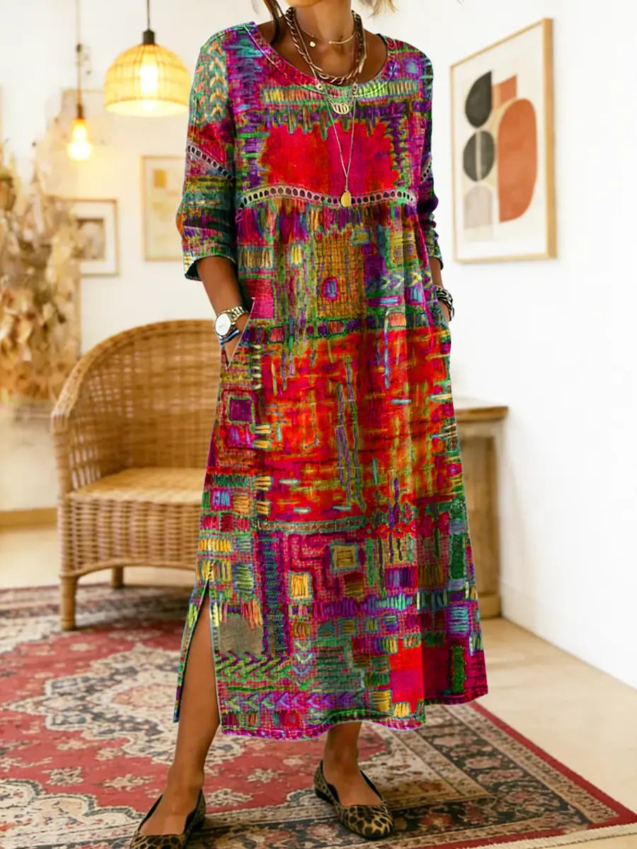Kleid aus Denim mit Patchwork - Ansicht 9