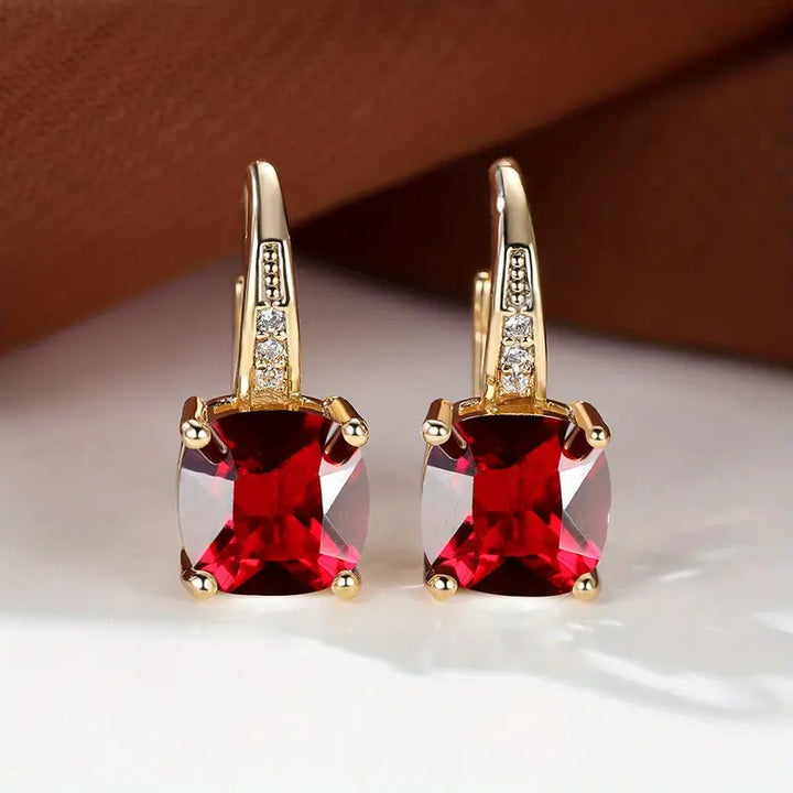 Kreis-Ohrringe Mystic Stone | Gold