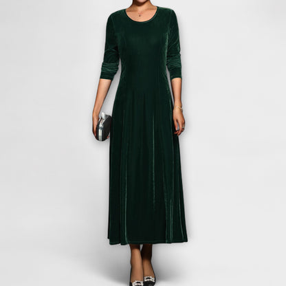 Kleid aus Samt in Blau - Ansicht 8