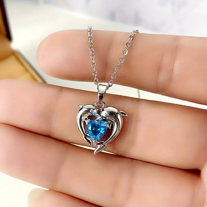 Oceanheart Zwillinge Halskette | Weißgold