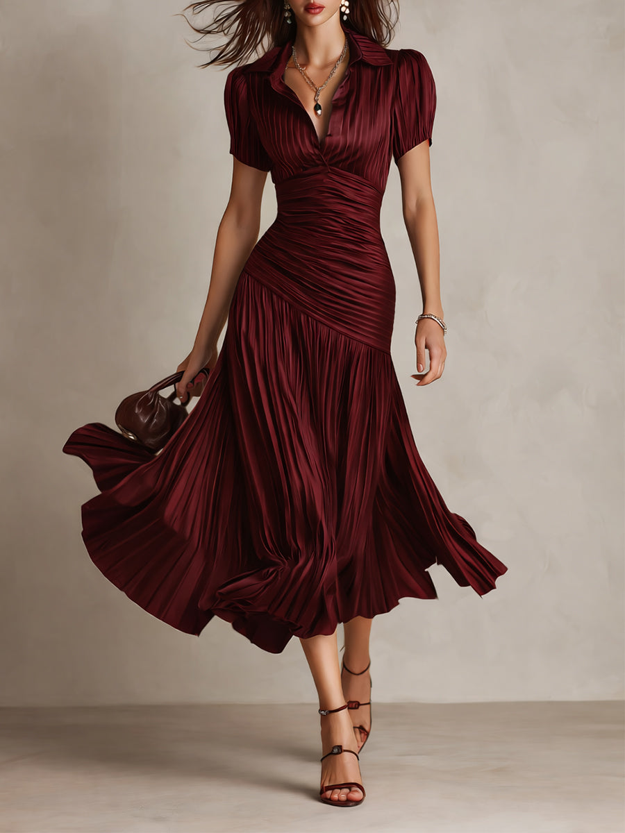 Midikleid aus Satin mit Streifenmuster - Ansicht 3