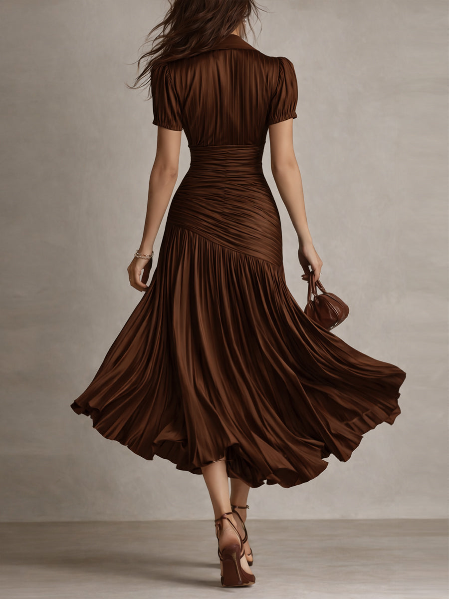 Midikleid aus Satin mit Streifenmuster - Ansicht 10