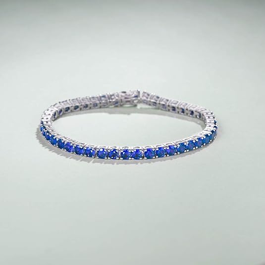 Saphir Tennisarmband | Weißgold