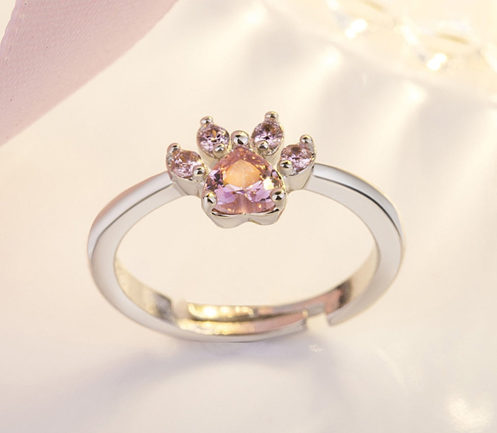 Roségold Pfoten Schmuckset