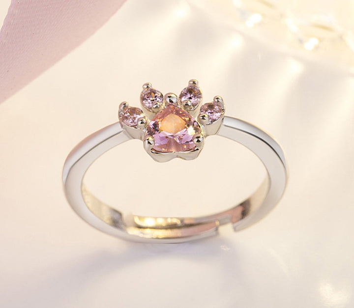 Roségold Pfoten Schmuckset