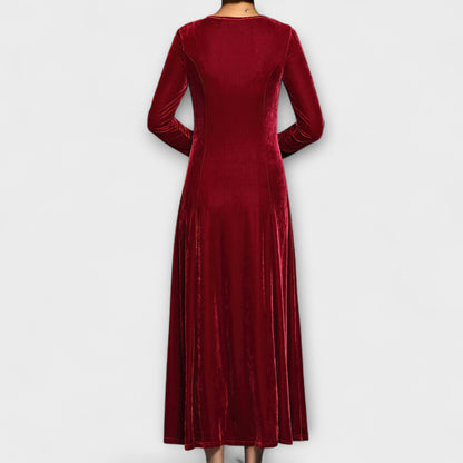Kleid aus Samt in Blau - Ansicht 3