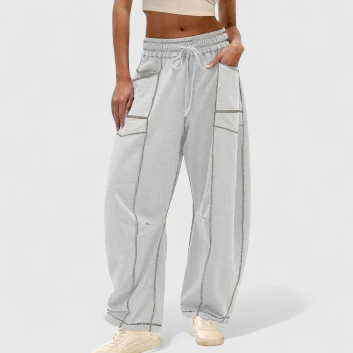 Stoffhose in Weiss und Schwarz und Braun - Ansicht 7