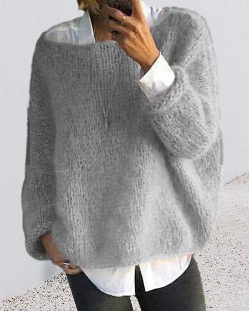 Strickpullover mit Langarm in Rosa - Ansicht 2