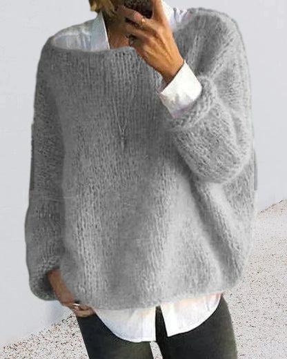 Strickpullover mit Langarm in Rosa - Ansicht 2