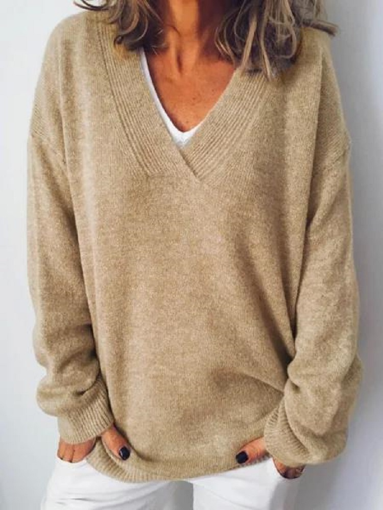 Strickpullover aus Kaschmirmix mit V-Ausschnitt - Ansicht 6
