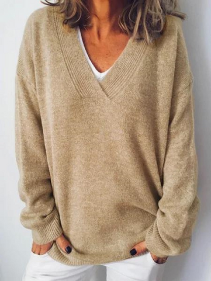 Strickpullover aus Kaschmirmix mit V-Ausschnitt - Ansicht 6